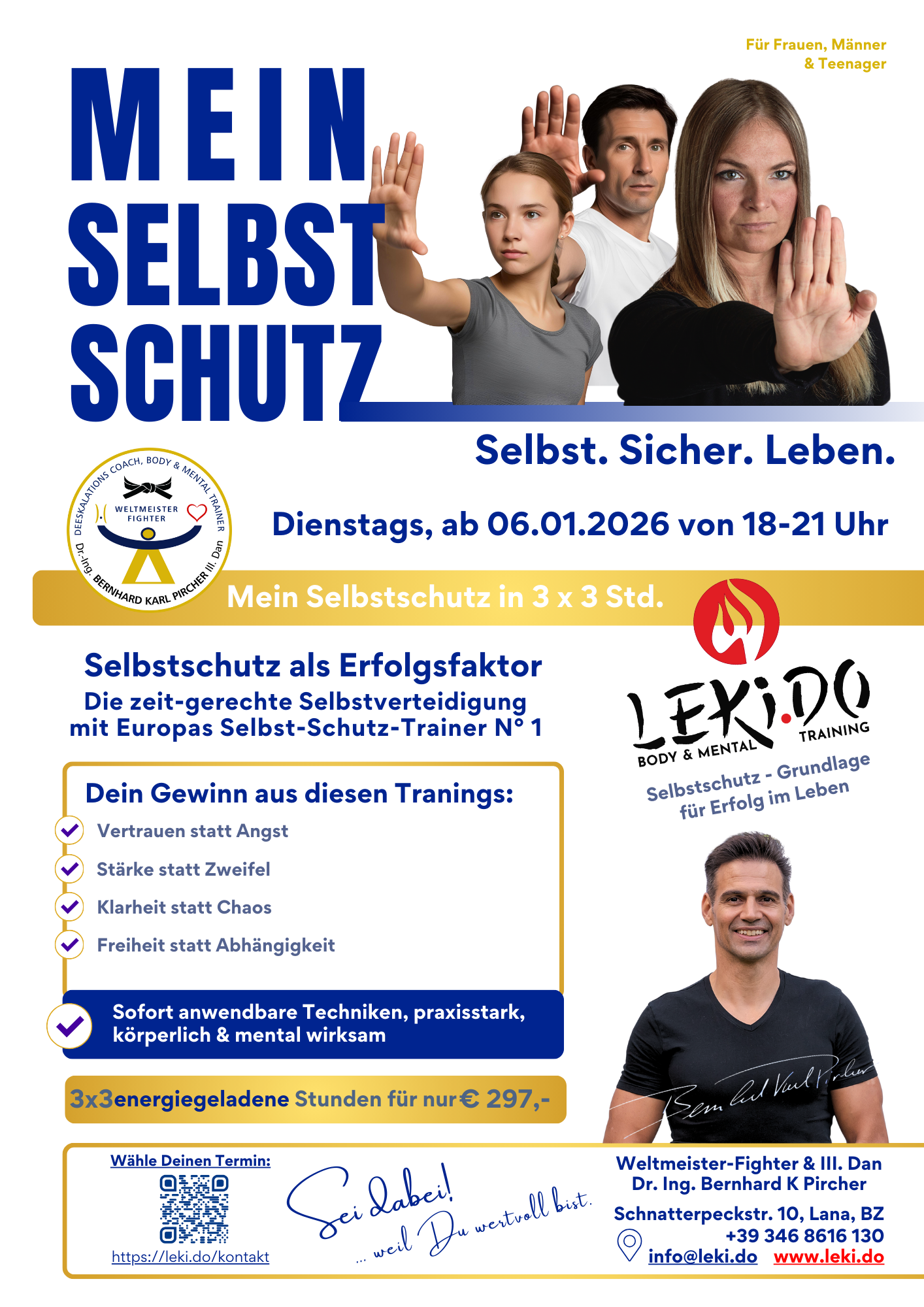 Starter Silver Gold Master – Training für Frauen & Männer (ab 16J.) LEKiDO